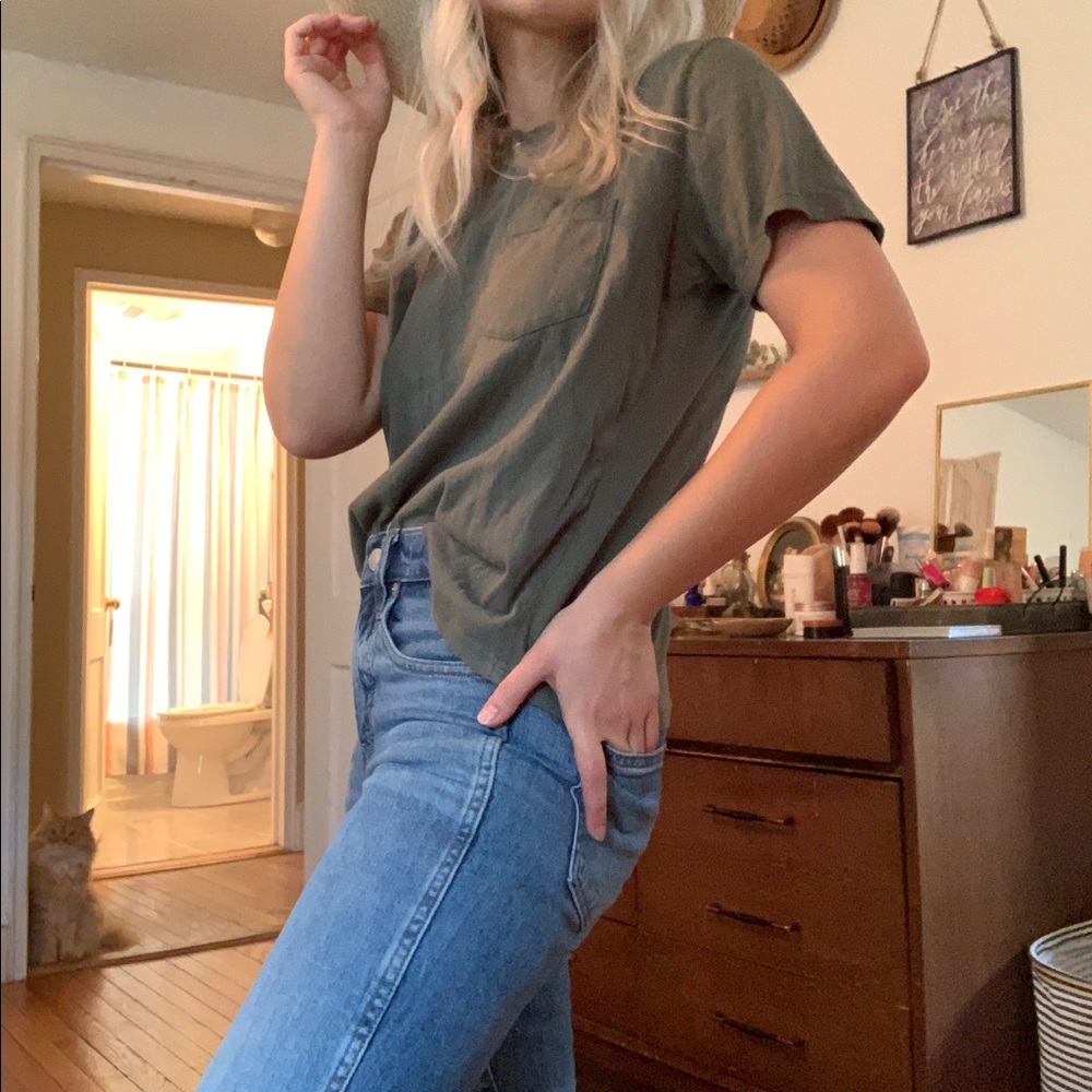⃟EVERLANE SAGE GREEN BOXY TSHIRT XS ⃟